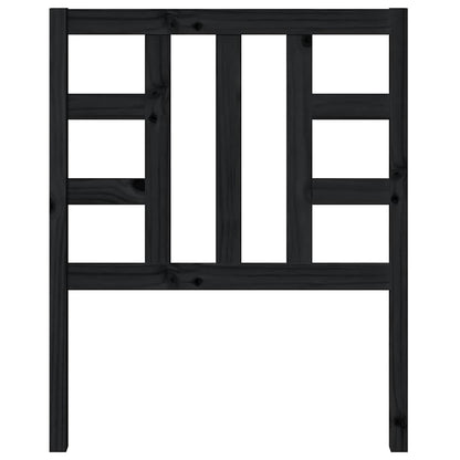 Bed Headboard | Black | Solid Pine Wood | 81 x 4 x 100 cm | Bed Headboard