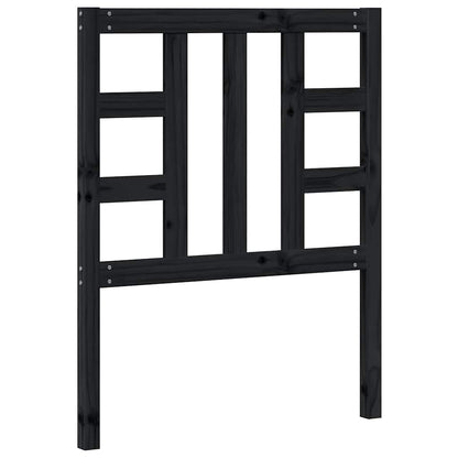 Bed Headboard | Black | Solid Pine Wood | 81 x 4 x 100 cm | Bed Headboard