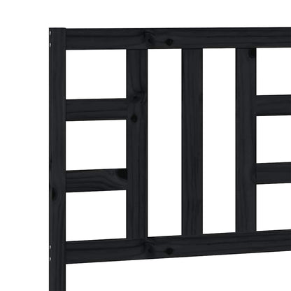 Bed Headboard | Black | Solid Pine Wood | 81 x 4 x 100 cm | Bed Headboard