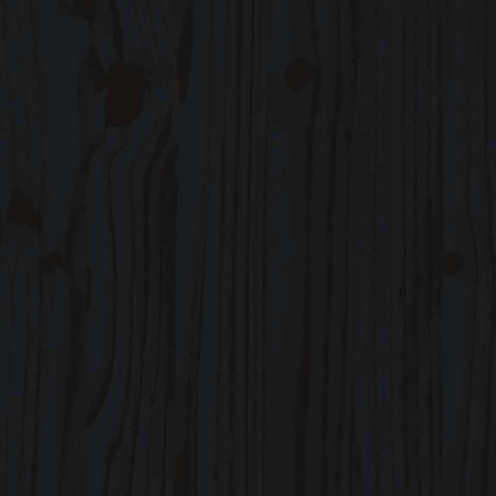 Bed Headboard | Black | Solid Pine Wood | 81 x 4 x 100 cm | Bed Headboard