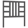Bed Headboard Grey 96x4x100 cm Solid Wood Pine