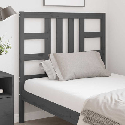 Bed Headboard | Grey | Solid Pine Wood | 96x4x100 cm | Attractive Design