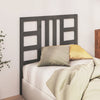 Bed Headboard Grey 96x4x100 cm Solid Wood Pine