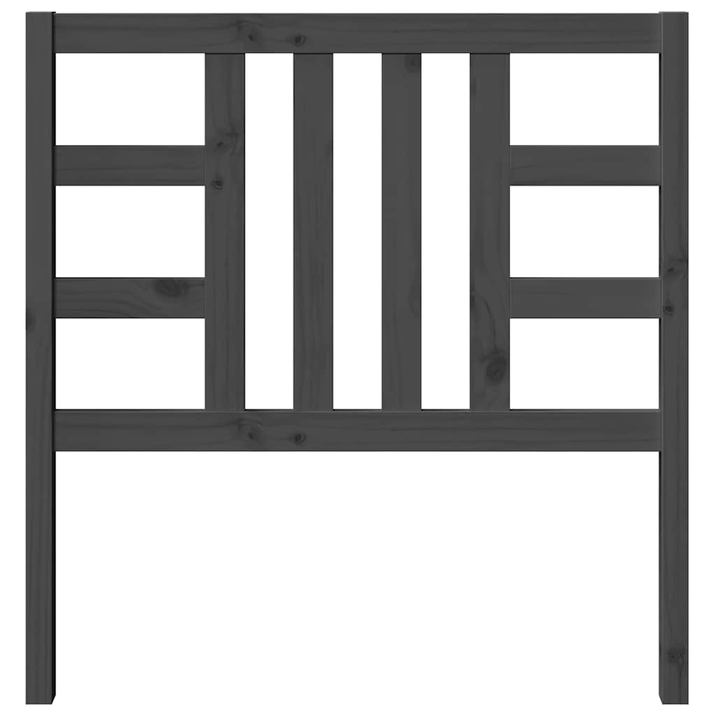 Bed Headboard | Grey | Solid Pine Wood | 96x4x100 cm | Attractive Design