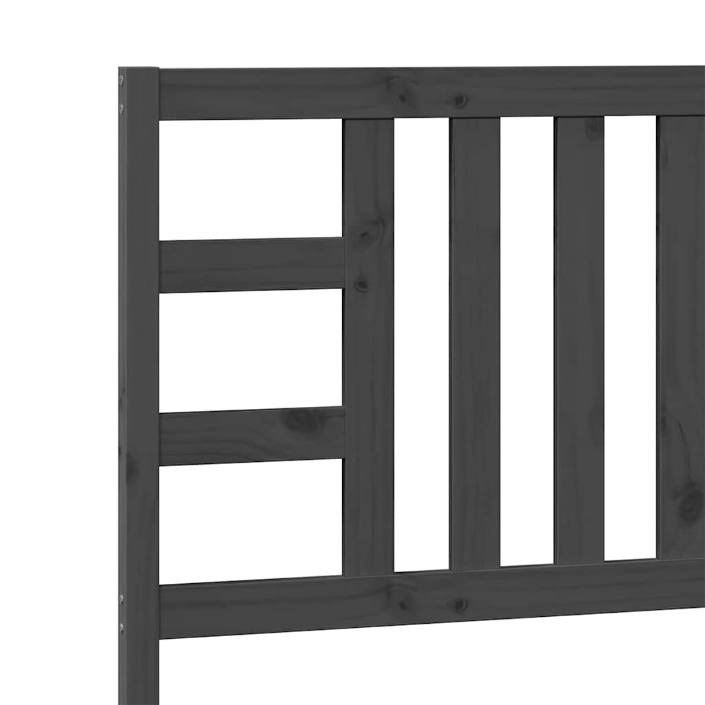 Bed Headboard | Grey | Solid Pine Wood | 96x4x100 cm | Attractive Design