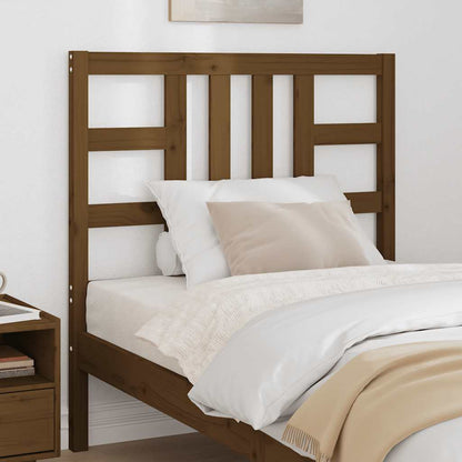 Bed Headboard | Honey brown | Solid pinewood | 96x4x100 cm | Tough