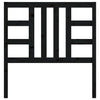 Bed Headboard Black 96x4x100 cm Solid Wood Pine