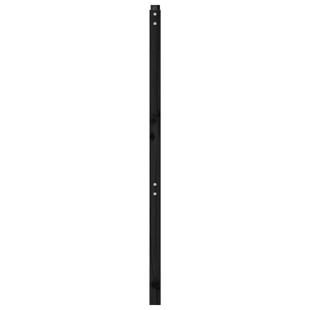 Bed Headboard | Black | Solid Pine Wood | Medium |  Decorative Inlays
