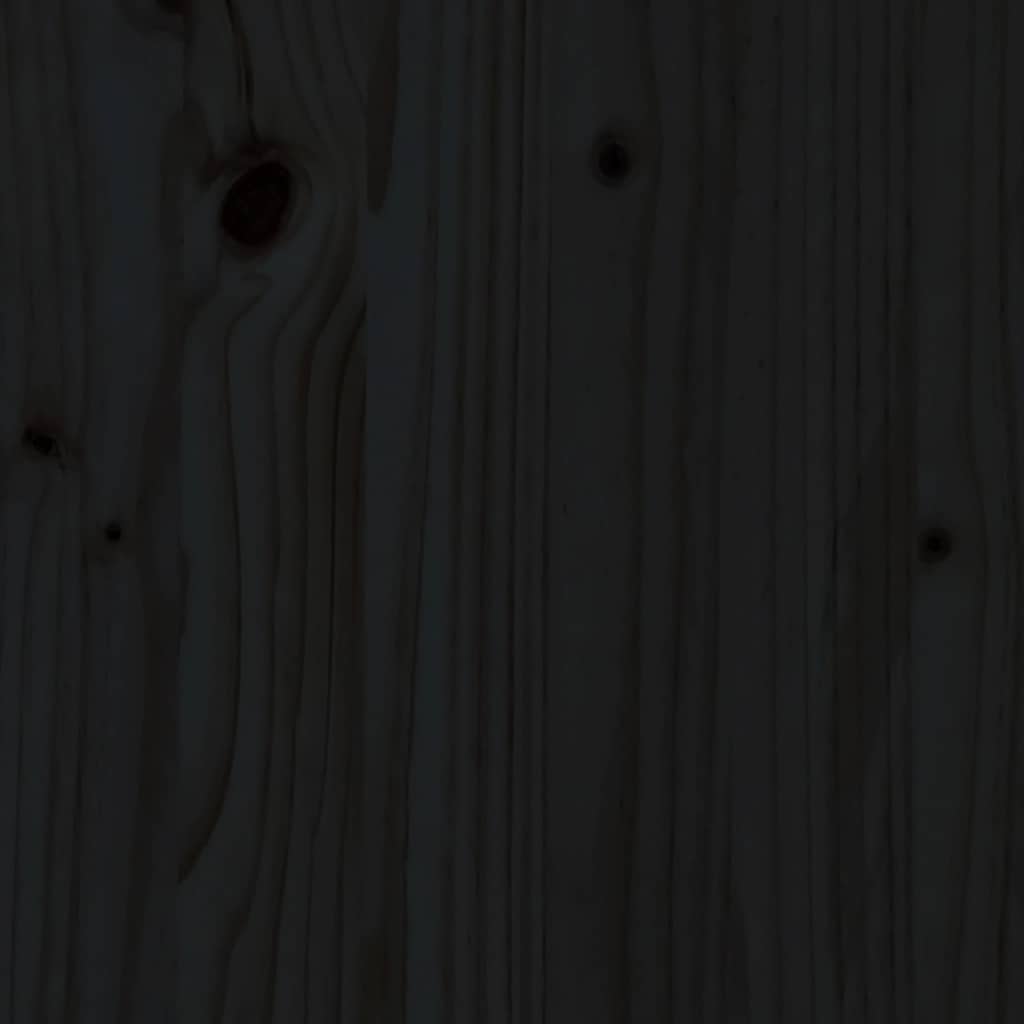 Bed Headboard | Black | Solid Pine Wood | Medium |  Decorative Inlays