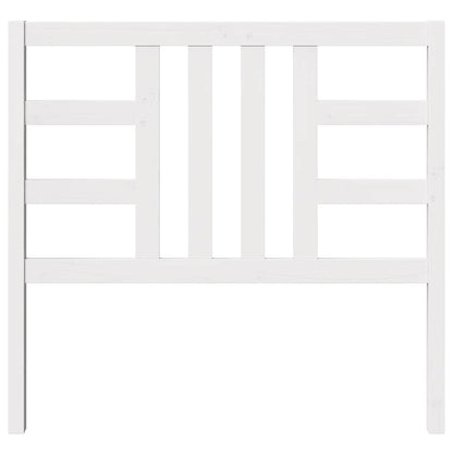 Bed Headboard White 106x4x100 cm Solid Wood Pine