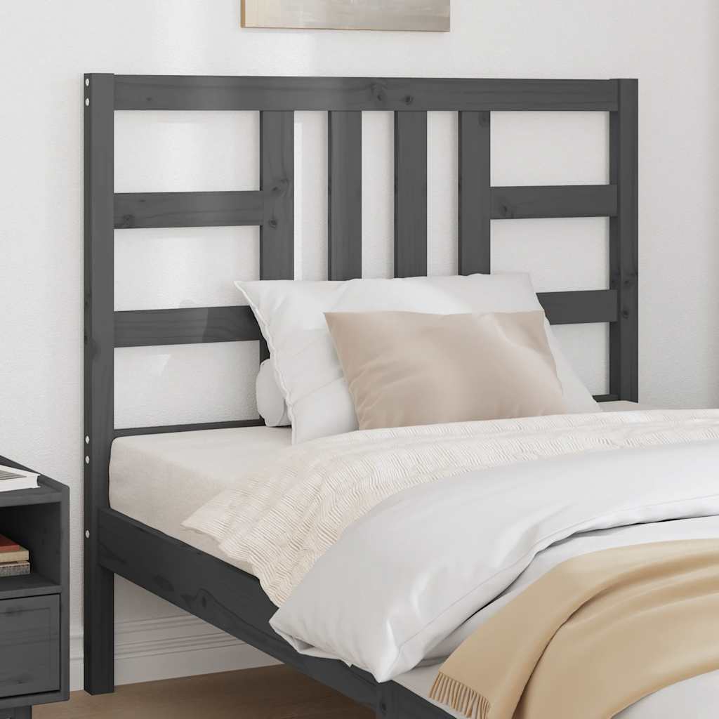 Bed Headboard | Grey | Solid Pine Wood | Medium | Durable | Bed Headboard