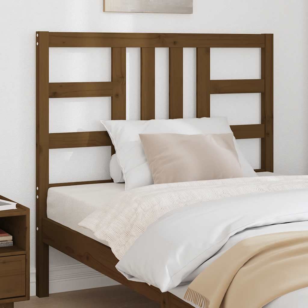 Bed Headboard | Honey brown | Solid pine wood | Medium | Durable