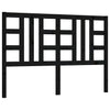 Bed Headboard Black 126x4x100 cm Solid Wood Pine
