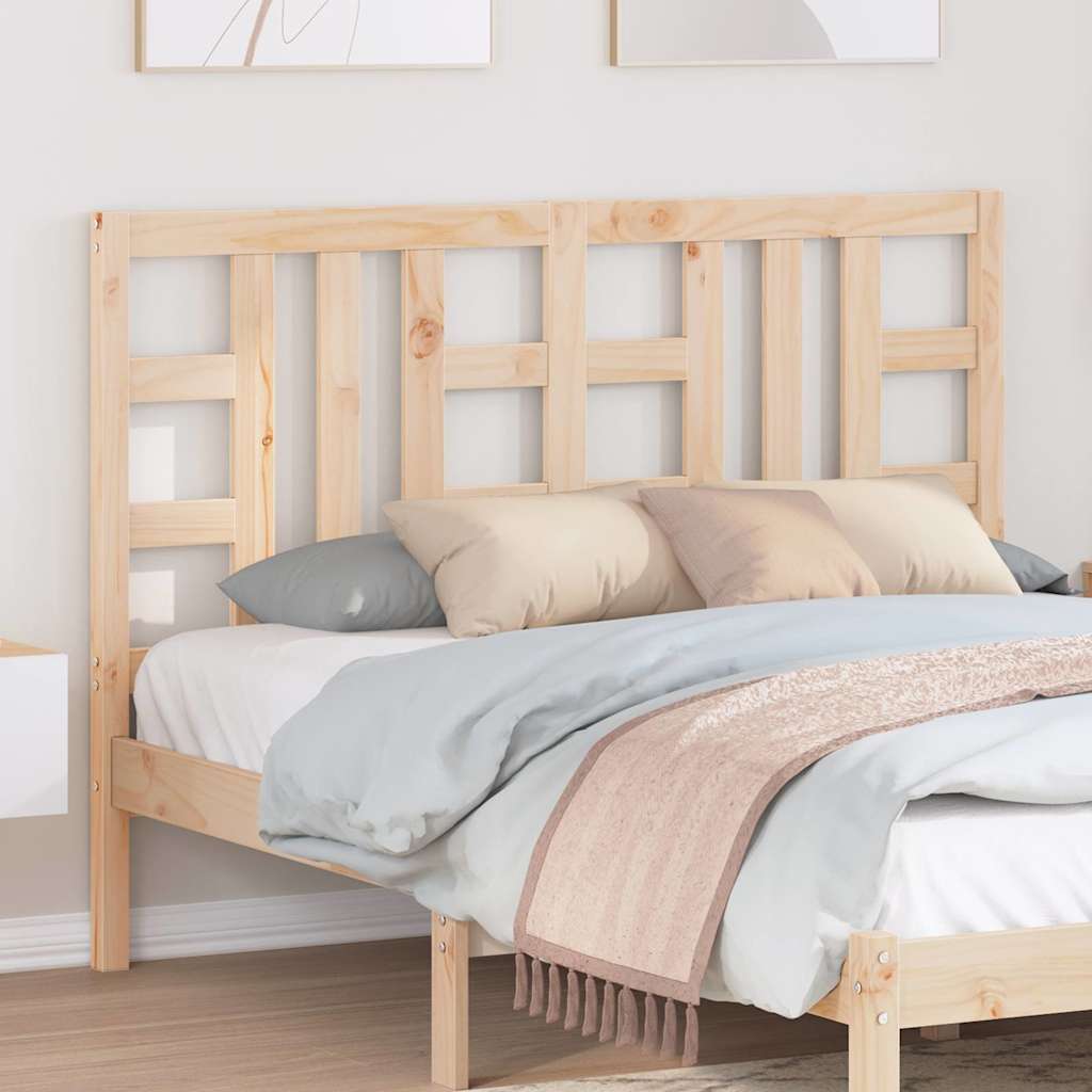 Bed Headboard 141x4x100 cm Solid Wood Pine