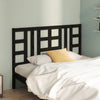 Bed Headboard Black 146x4x100 cm Solid Wood Pine