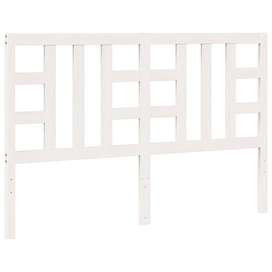 Bed Headboard | White | Solid Pine Wood | 156x4x100 cm | Durable