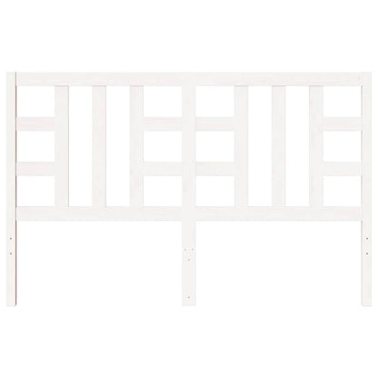 Bed Headboard White 156x4x100 cm Solid Wood Pine