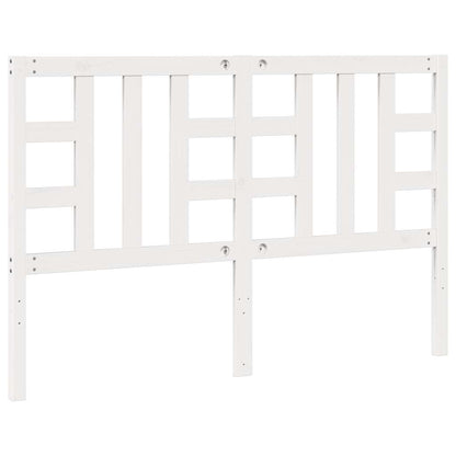 Bed Headboard White 156x4x100 cm Solid Wood Pine