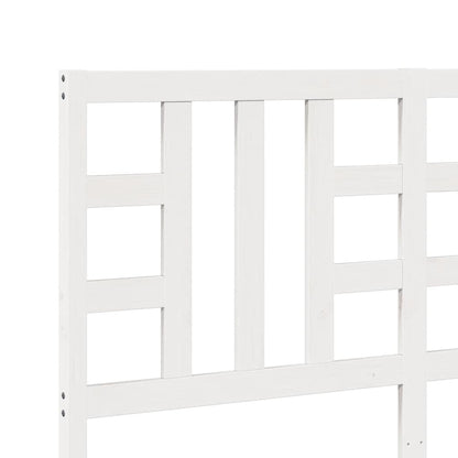 Bed Headboard White 156x4x100 cm Solid Wood Pine