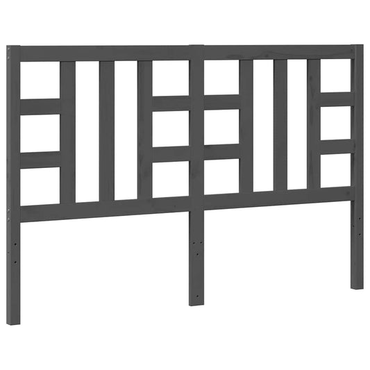 Bed Headboard | Grey | Solid pine wood | 166 x 4 x 100 cm