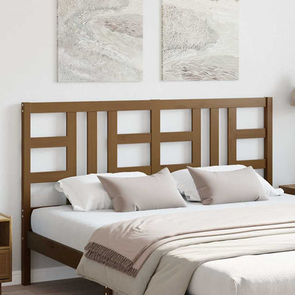 Bed Headboard Honey Brown 166x4x100 cm Solid Wood Pine
