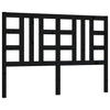 Bed Headboard Black 166x4x100 cm Solid Wood Pine