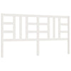 Bed Headboard White 206x4x100 cm Solid Wood Pine