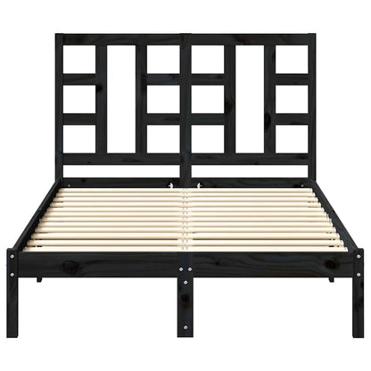 Bed Headboard Grey 206x4x100 cm Solid Wood Pine