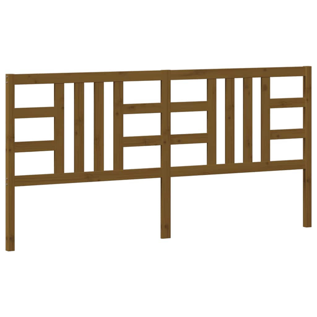 Bed Headboard Honey Brown 206x4x100 cm Solid Wood Pine