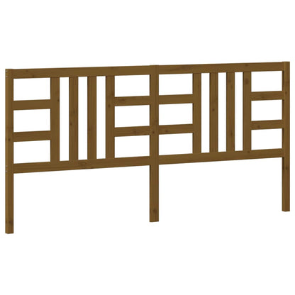 Bed Headboard Honey Brown 206x4x100 cm Solid Wood Pine