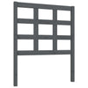 Bed Headboard Grey 80.5x4x100 cm Solid Wood Pine