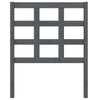 Bed Headboard Grey 80.5x4x100 cm Solid Wood Pine
