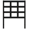 Bed Headboard Black 80.5x4x100 cm Solid Wood Pine