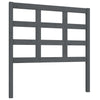 Bed Headboard Grey 95.5x4x100 cm Solid Wood Pine