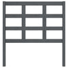 Bed Headboard Grey 95.5x4x100 cm Solid Wood Pine