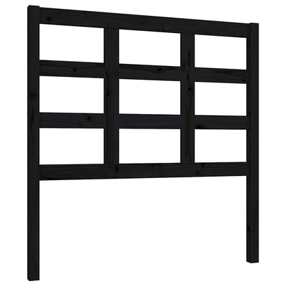 Bed Headboard | Black | Solid pine wood | 95.5x4x100 cm |  Durable