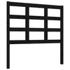 Bed Headboard Black 95.5x4x100 cm Solid Wood Pine