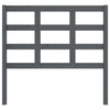Bed Headboard Grey 105.5x4x100 cm Solid Wood Pine
