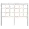 Bed Headboard White 125.5x4x100 cm Solid Wood Pine