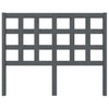 Bed Headboard Grey 125.5x4x100 cm Solid Wood Pine