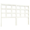 Bed Headboard White 140.5x4x100 cm Solid Wood Pine