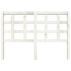 Bed Headboard White 140.5x4x100 cm Solid Wood Pine