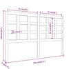 Bed Headboard White 156x4x100 cm Solid Wood Pine