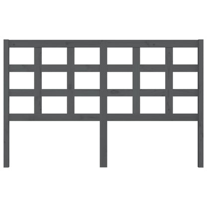 Bed Headboard Grey 156x4x100 cm Solid Wood Pine