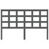 Bed Headboard Grey 156x4x100 cm Solid Wood Pine