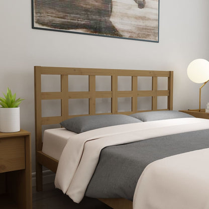 Bed Headboard Honey Brown 156x4x100 cm Solid Wood Pine