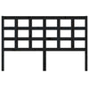 Bed Headboard Black 156x4x100 cm Solid Wood Pine