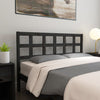 Bed Headboard Black 156x4x100 cm Solid Wood Pine