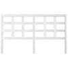 Bed Headboard White 165.5x4x100 cm Solid Wood Pine