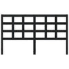 Bed Headboard Black 165.5x4x100 cm Solid Wood Pine